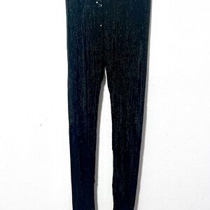 Design History Black Sequin Leggings L